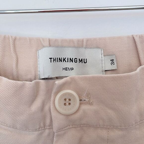 Thinking Mu Narcisco Sustainable Hemp Front Pleat 2.75” Shorts Size 34 - Picture 6 of 9
